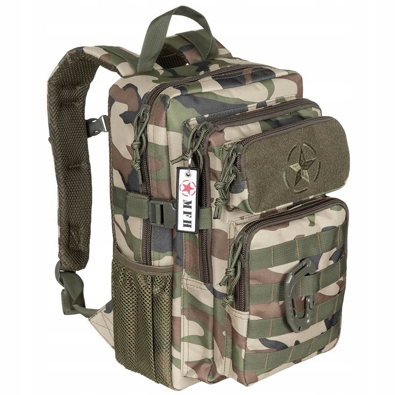 Detský batoh MFH US Assault Youngster 15 L v maskáčovom dizajne Woodland